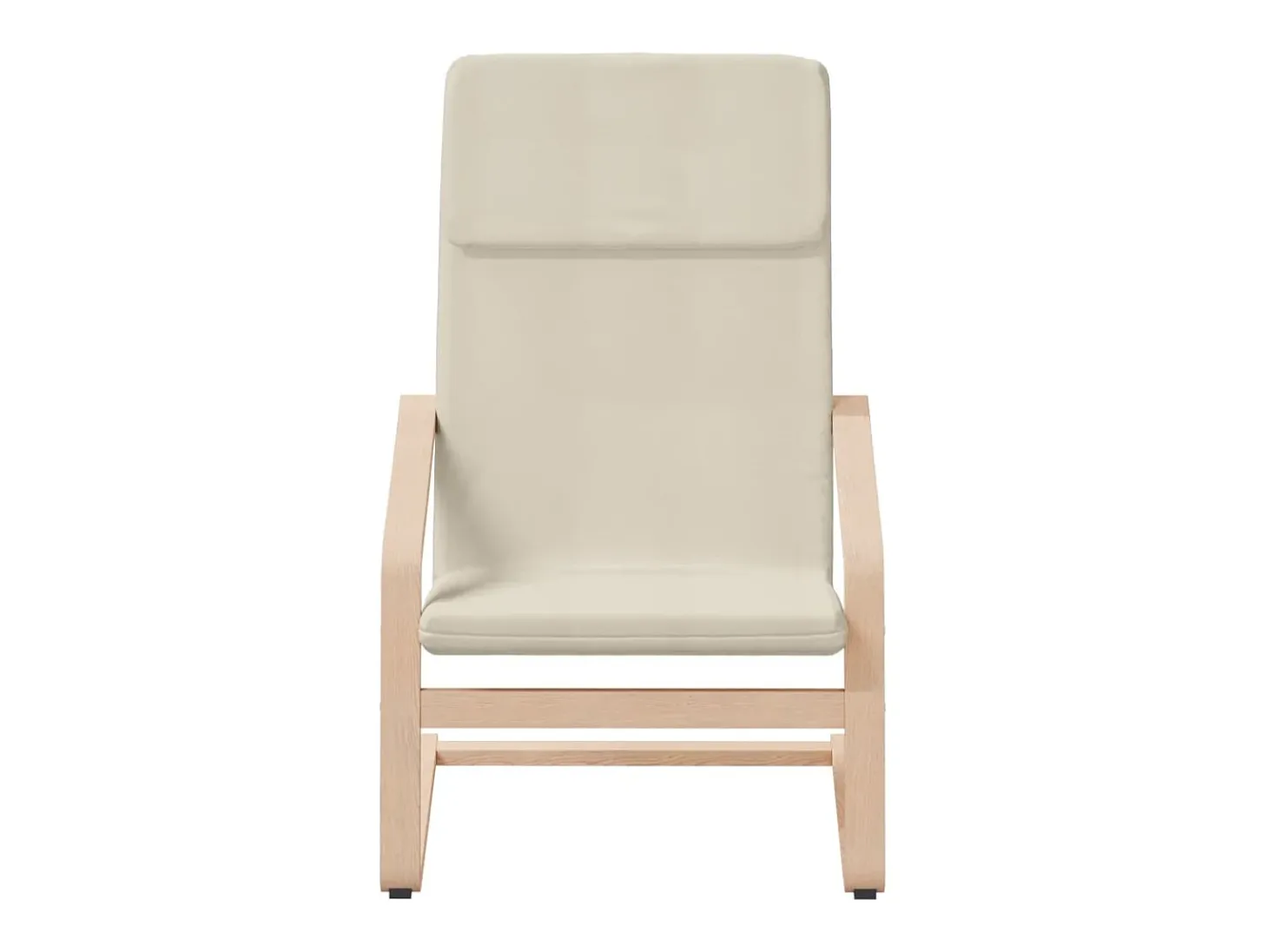Poltrona | Cadeira Relax com banco p/ pés tecido cor creme SHL137163