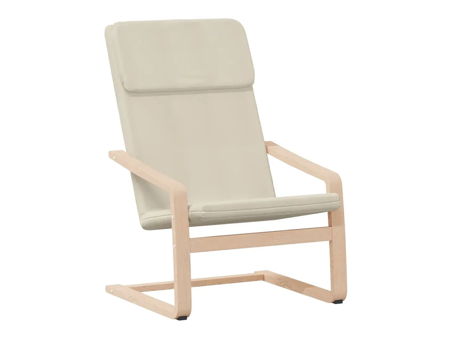Poltrona | Cadeira Relax com banco p/ pés tecido cor creme SHL137163