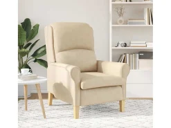 Poltrona | Cadeira Relax Creme 76x94x102 cm Microfibra SHL246774
