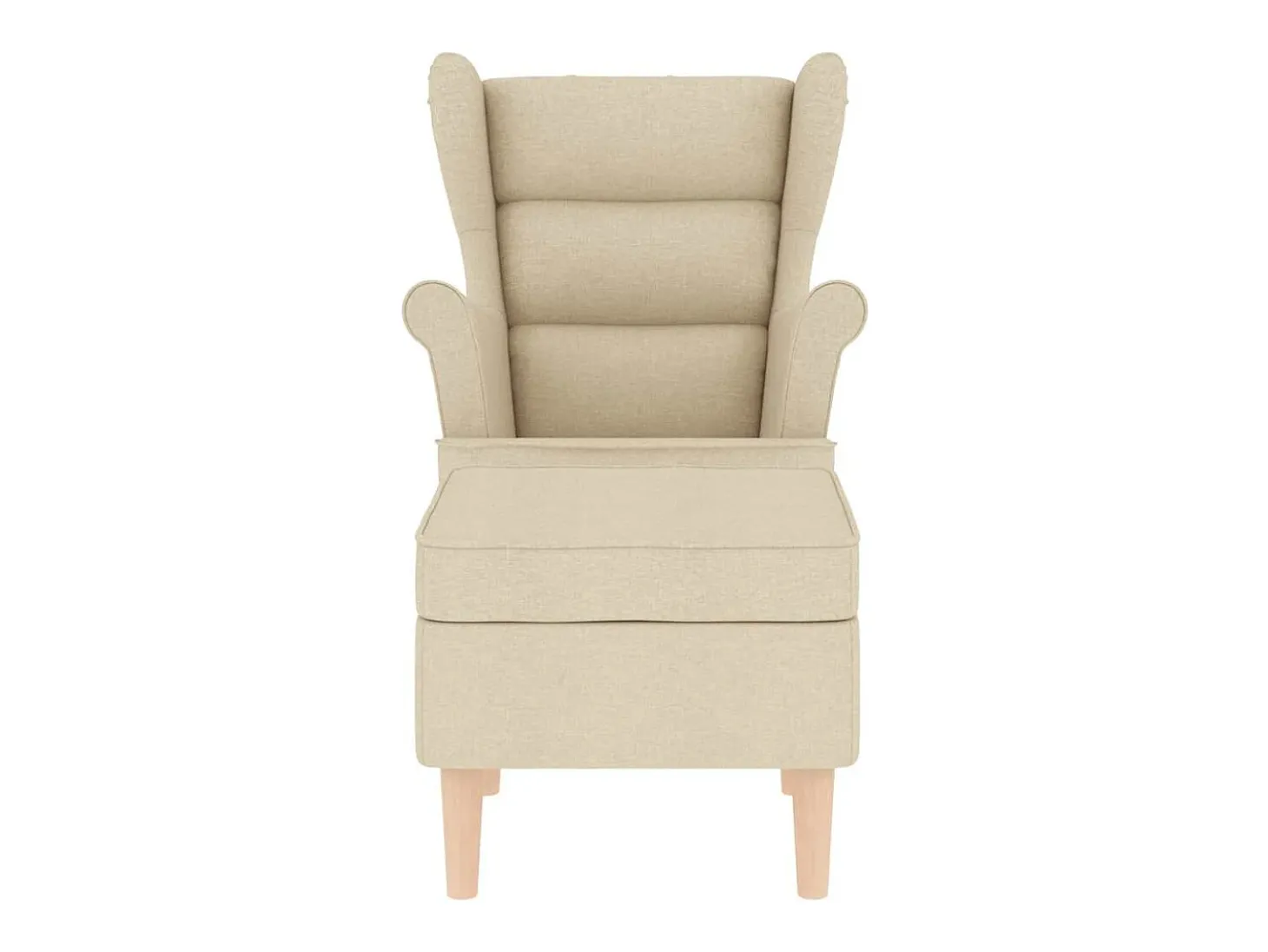 Poltrona | Cadeira Relax com apoio de pés tecido cor creme SHL594057