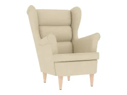 Poltrona | Cadeira Relax com apoio de pés tecido cor creme SHL594057