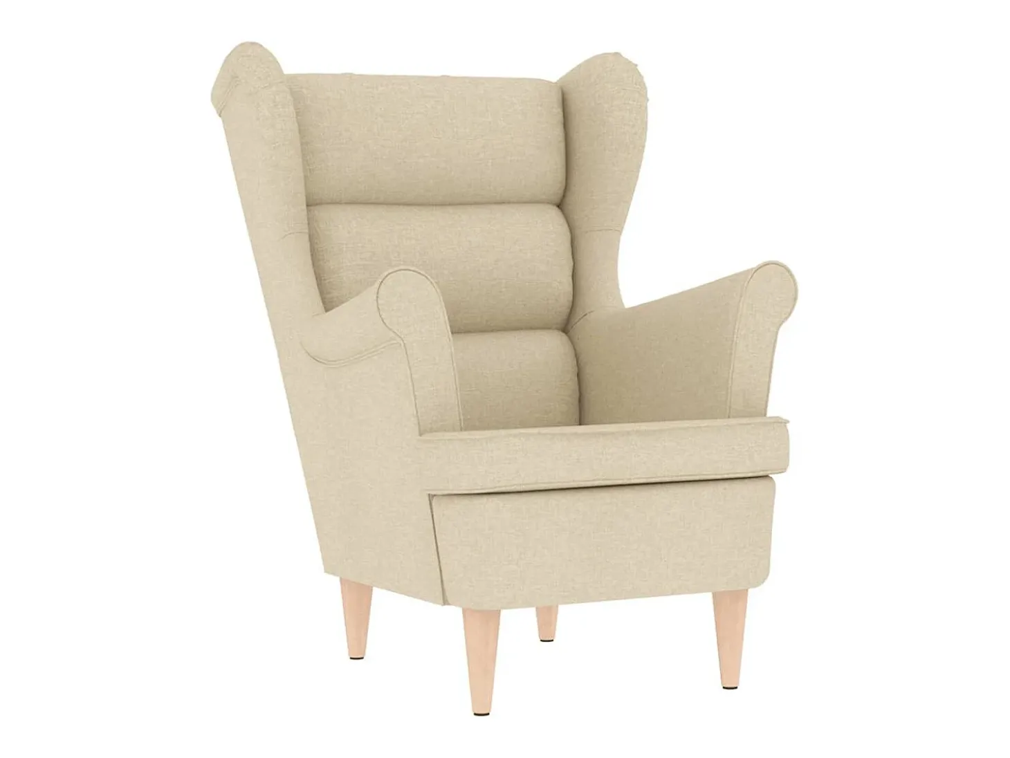 Poltrona | Cadeira Relax com apoio de pés tecido cor creme SHL594057