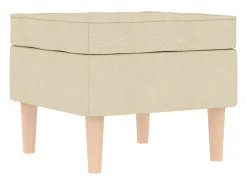 Poltrona | Cadeira Relax com apoio de pés tecido cor creme SHL594057
