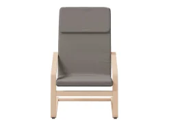 Poltrona | Cadeira Relax com banco p/ pés tecido cinza-acastanhado SHL323731