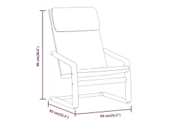 Poltrona | Cadeira Relax com banco p/ pés tecido cinza-acastanhado SHL323731