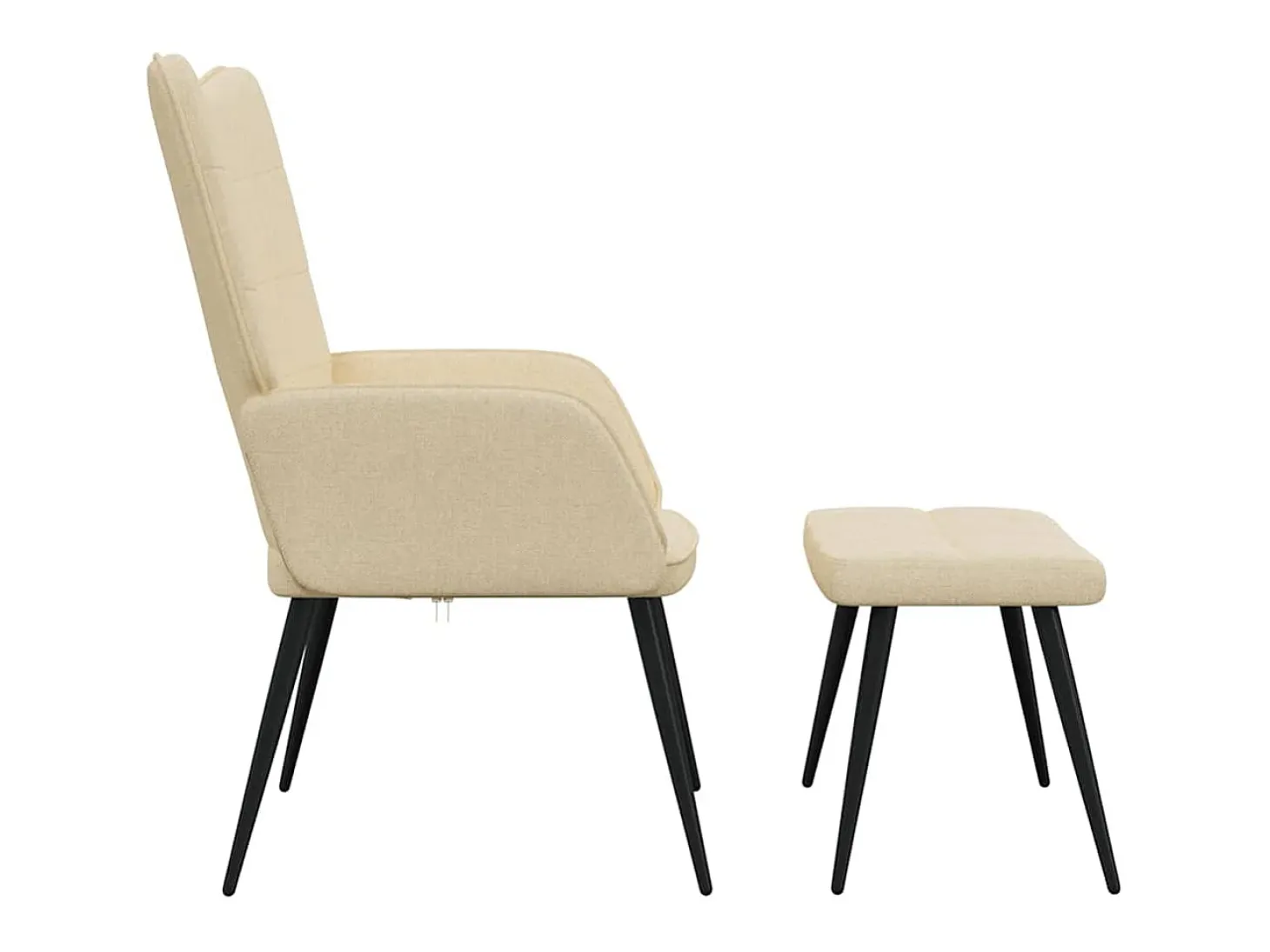 Poltrona | Cadeira Relax com banco tecido cor creme SHL136638
