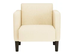 Poltrona | Cadeira Relax com apoio de braços 54 cm tecido corduroy creme SHL306567