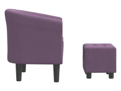 Poltrona | Cadeira Relax com apoio de pés tecido roxo SHL28397