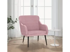 Poltrona | Cadeira Relax com apoio de braços 63x76x80 cm veludo rosa SHL848131