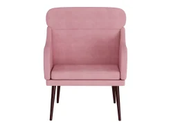 Poltrona | Cadeira Relax com apoio de braços 63x76x80 cm veludo rosa SHL848131