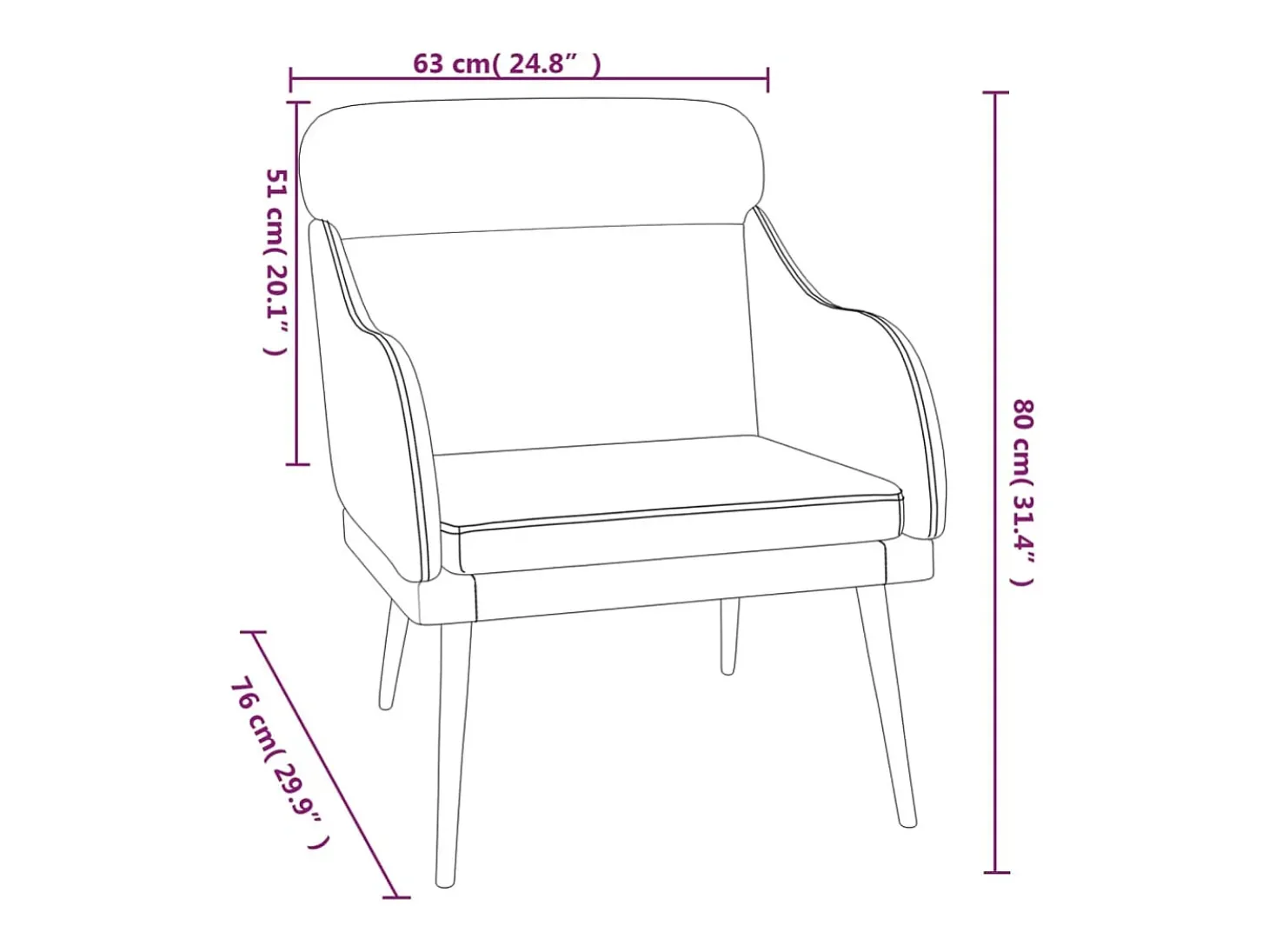 Poltrona | Cadeira Relax com apoio de braços 63x76x80 cm veludo rosa SHL848131