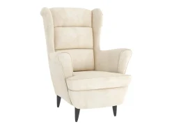 Poltrona | Cadeira Relax com banco veludo cor creme SHL273861