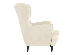 Poltrona | Cadeira Relax com banco veludo cor creme SHL273861