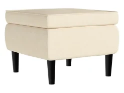 Poltrona | Cadeira Relax com banco veludo cor creme SHL273861