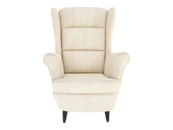 Poltrona | Cadeira Relax com banco veludo cor creme SHL273861