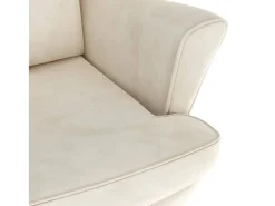 Poltrona | Cadeira Relax com banco veludo cor creme SHL273861
