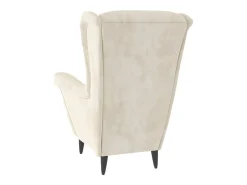 Poltrona | Cadeira Relax com banco veludo cor creme SHL273861