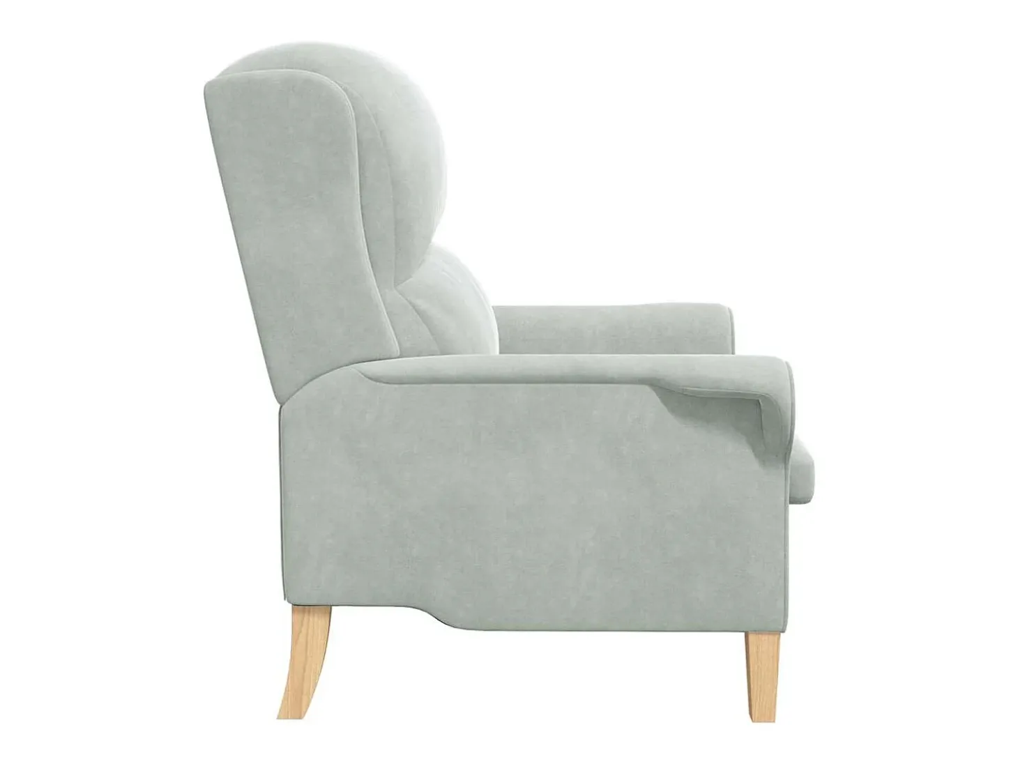 Poltrona | Cadeira Relax Cinzento-claro 76x94x102 cm Veludo SHL279081
