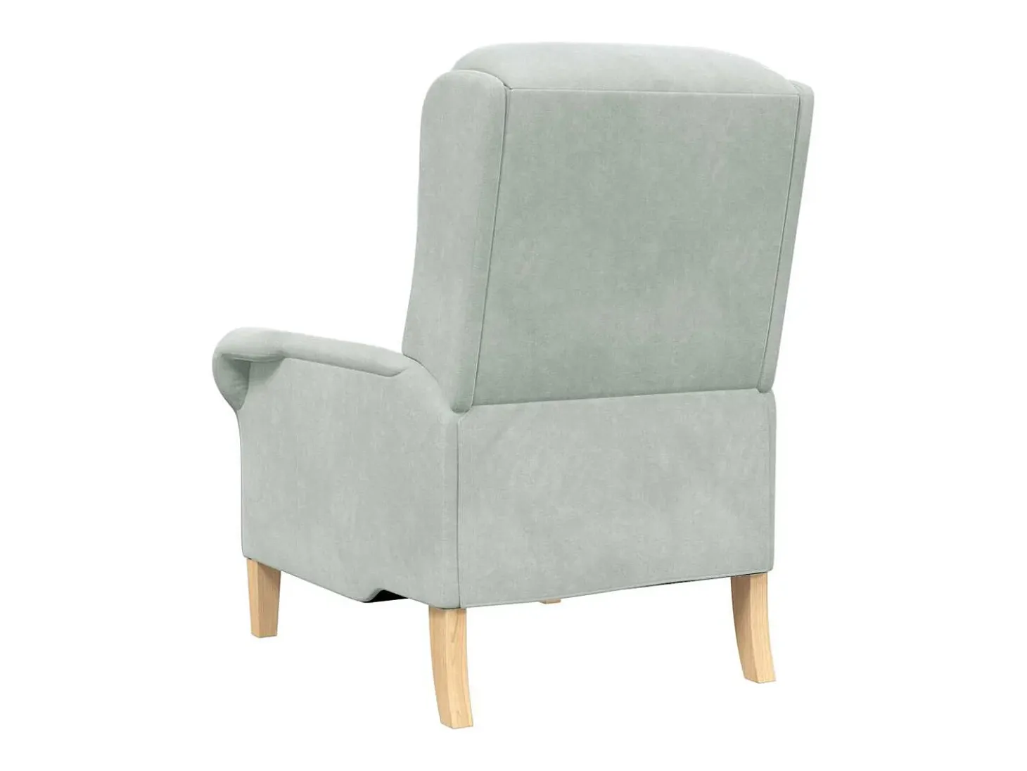 Poltrona | Cadeira Relax Cinzento-claro 76x94x102 cm Veludo SHL279081