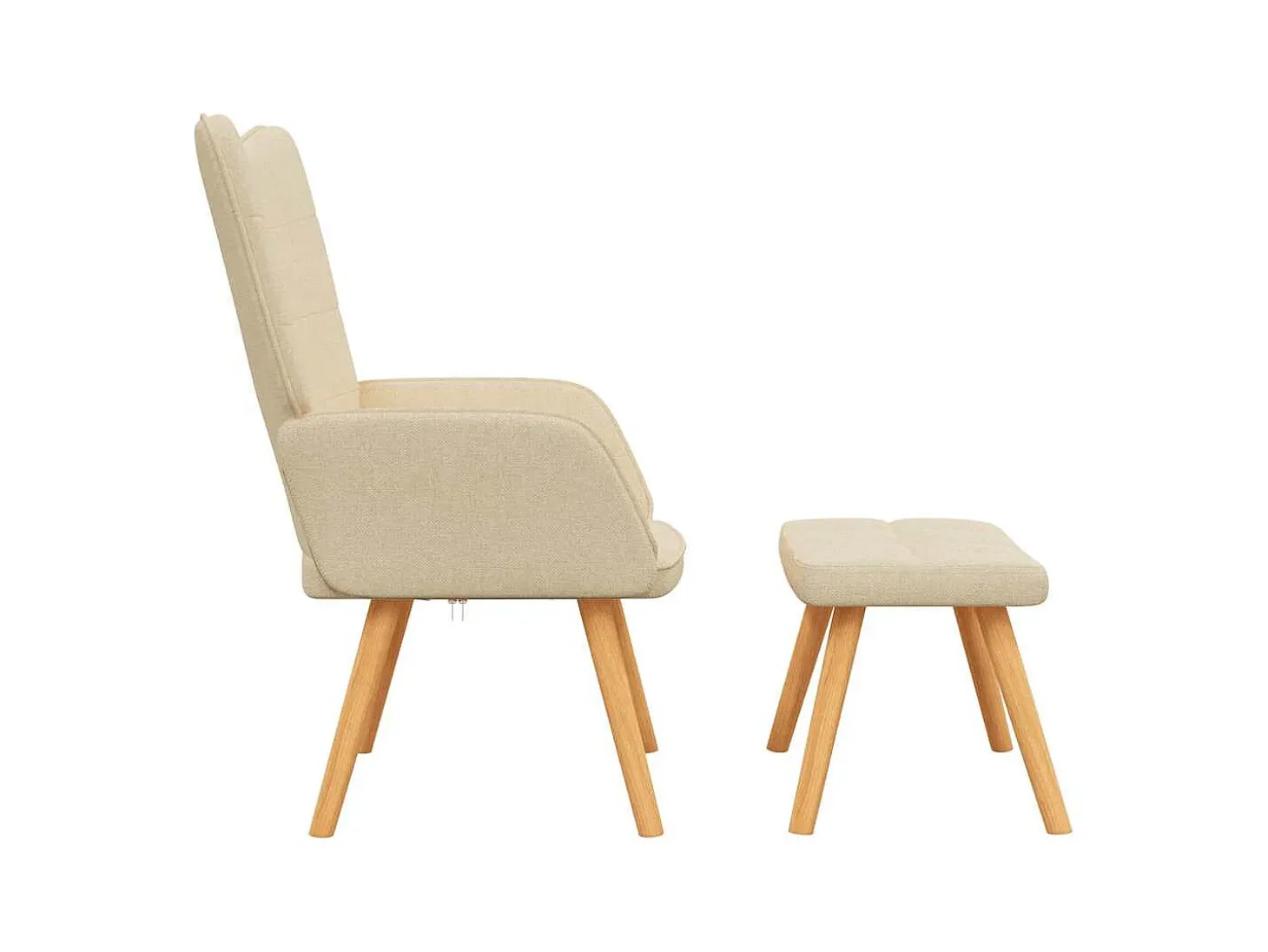 Poltrona | Cadeira Relax com banco tecido cor creme SHL788582