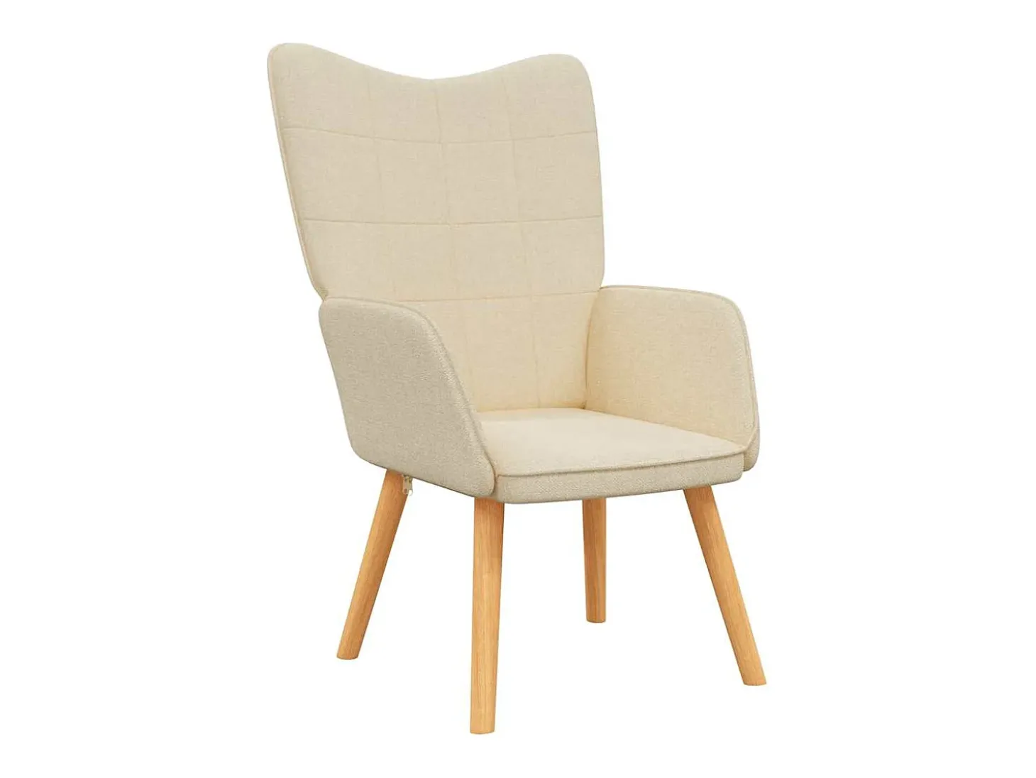 Poltrona | Cadeira Relax com banco tecido cor creme SHL788582