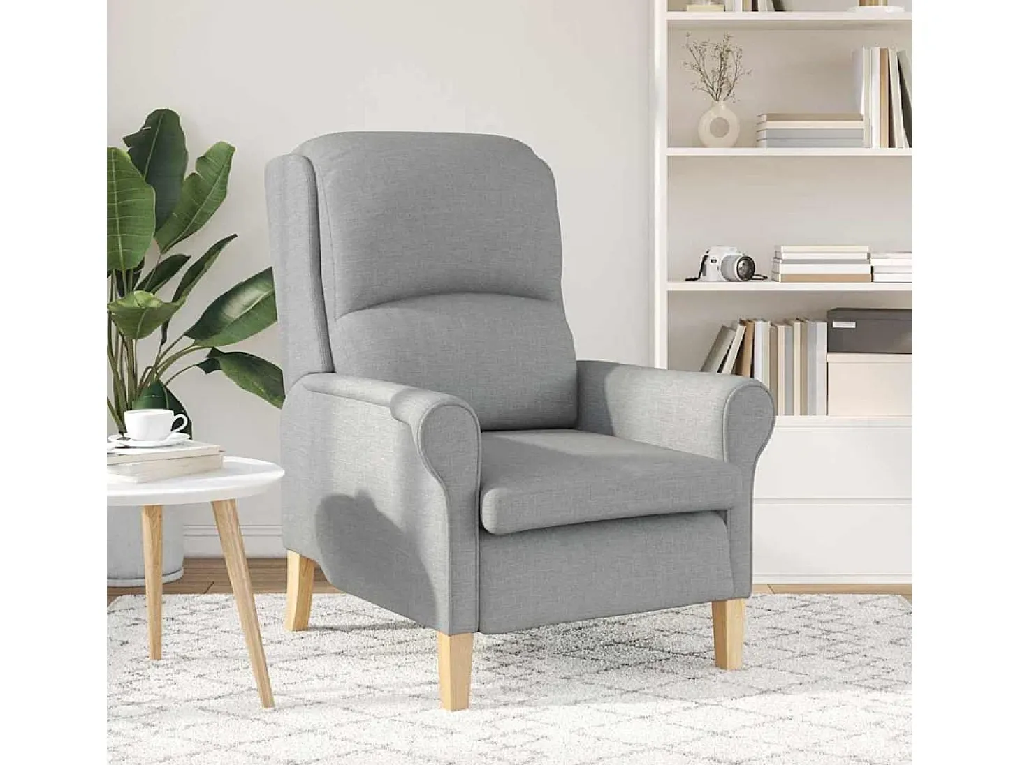 Poltrona | Cadeira Relax Cinzento-claro 76x94x102 cm tecido SHL879540