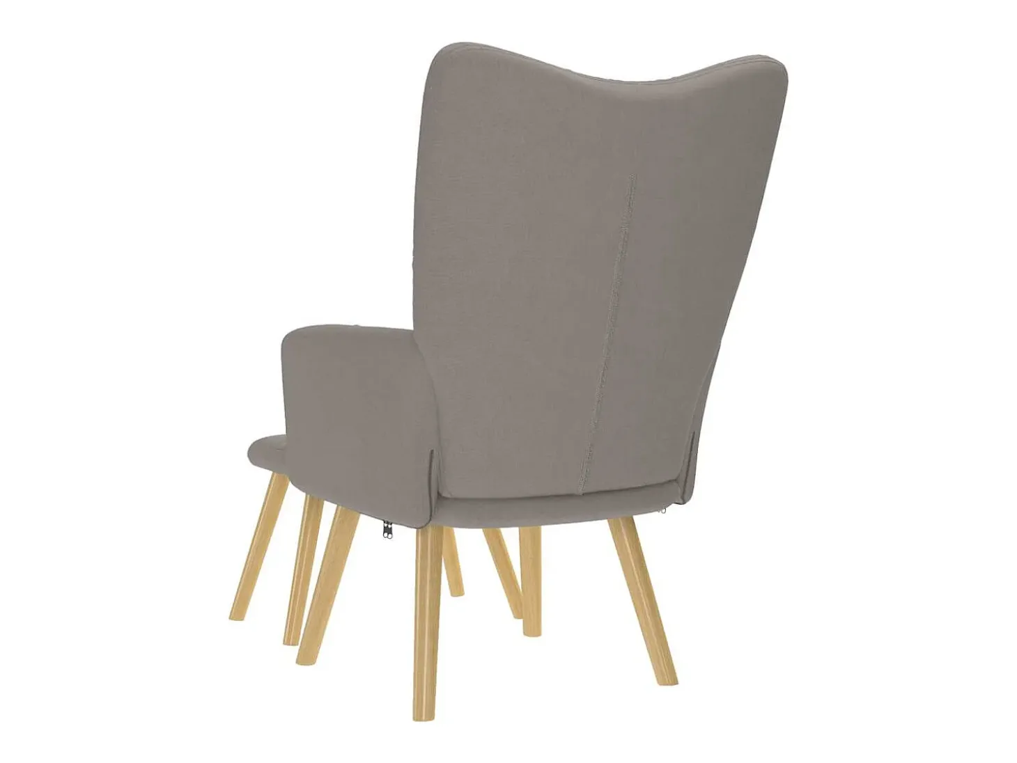 Poltrona | Cadeira Relax com banco p/ pés tecido cinza-acastanhado SHL557350