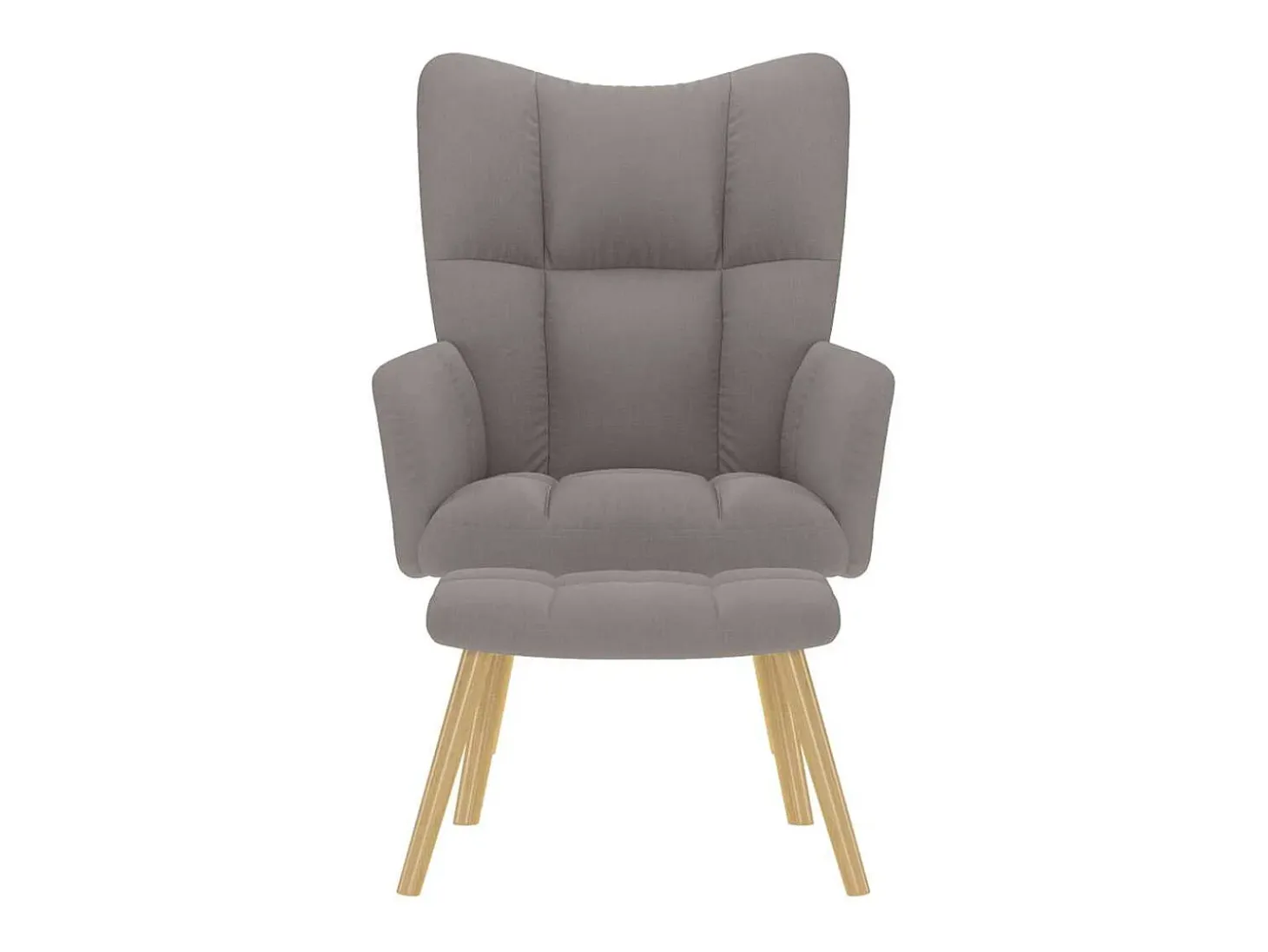 Poltrona | Cadeira Relax com banco p/ pés tecido cinza-acastanhado SHL557350
