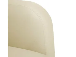 Poltrona | Cadeira Relax com apoios de braços 54 cm couro artificial creme SHL405816
