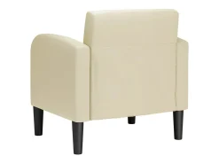 Poltrona | Cadeira Relax com apoios de braços 54 cm couro artificial creme SHL405816