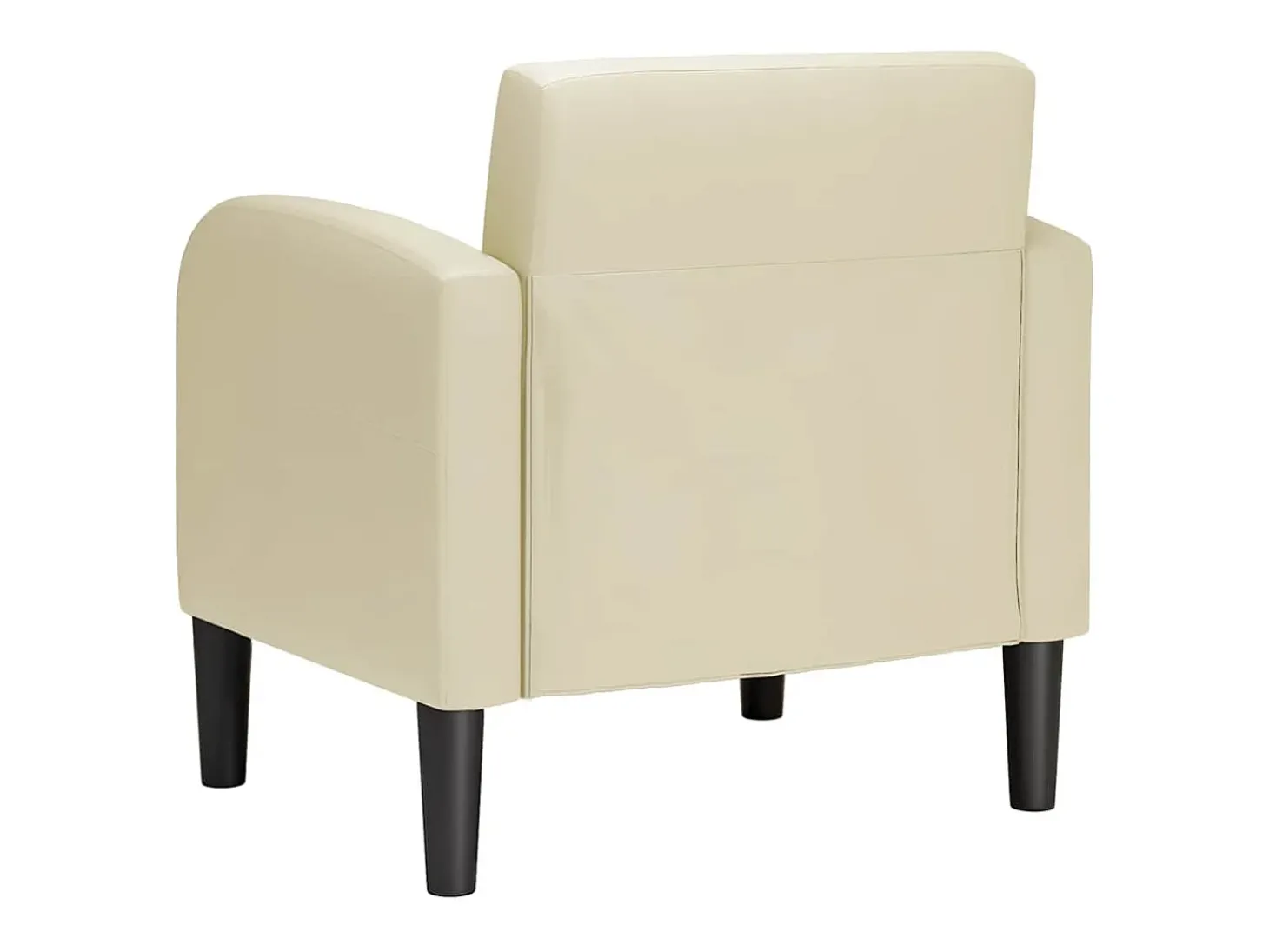 Poltrona | Cadeira Relax com apoios de braços 54 cm couro artificial creme SHL405816