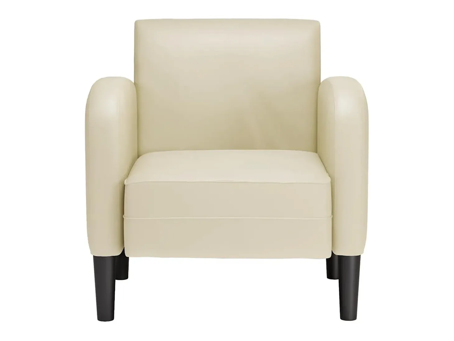 Poltrona | Cadeira Relax com apoios de braços 54 cm couro artificial creme SHL405816
