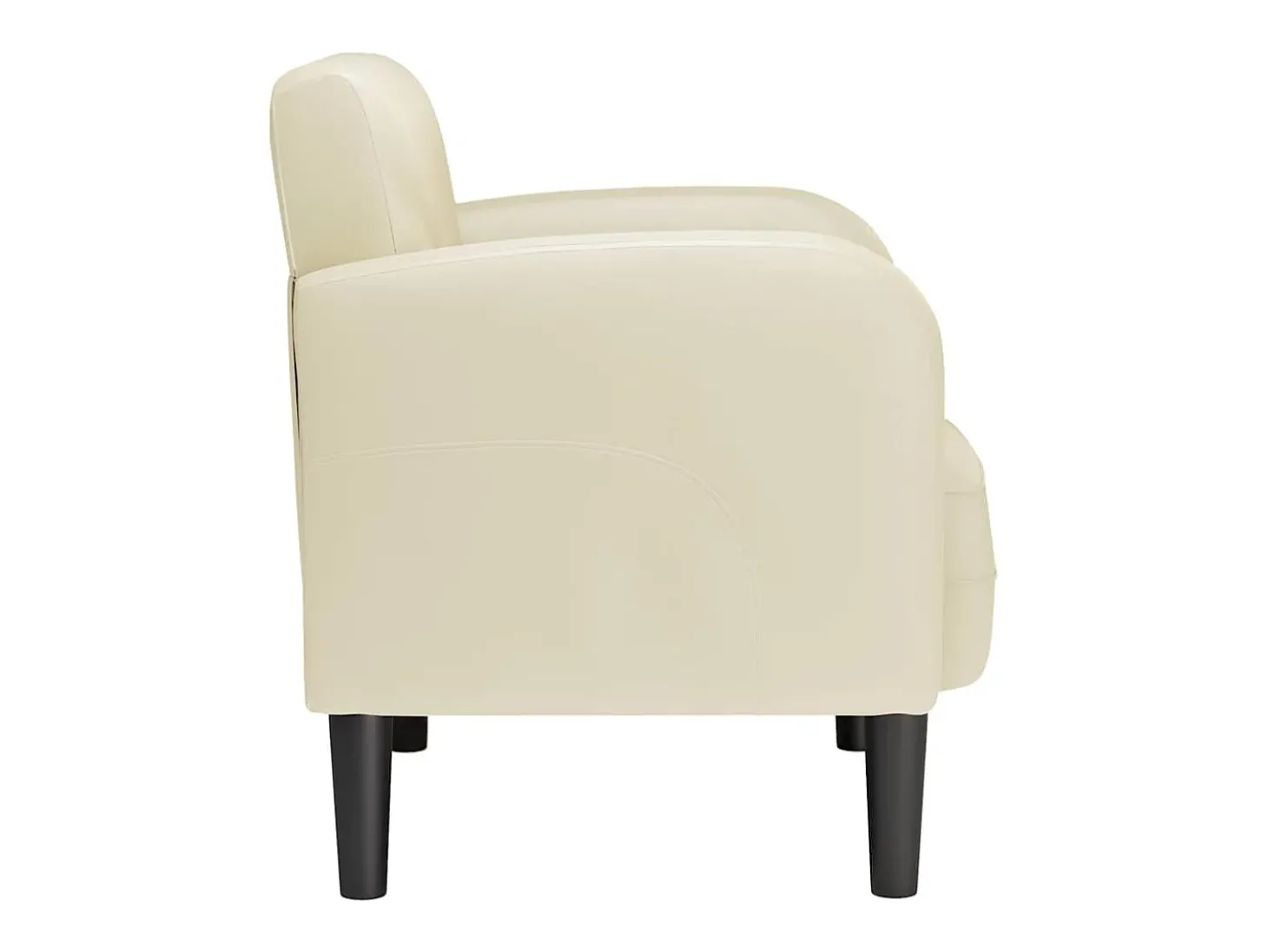 Poltrona | Cadeira Relax com apoios de braços 54 cm couro artificial creme SHL405816