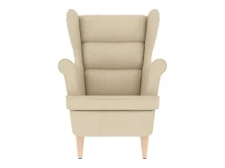 Poltrona | Cadeira Relax com apoio de braços 74x84x100 cm tecido cor creme SHL381325