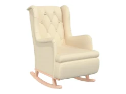 Poltrona | Cadeira Relax de baloiço com banco tecido cor creme SHL620223