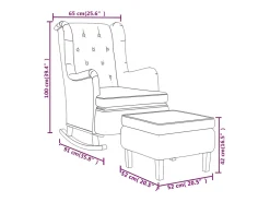 Poltrona | Cadeira Relax de baloiço com banco tecido cor creme SHL620223