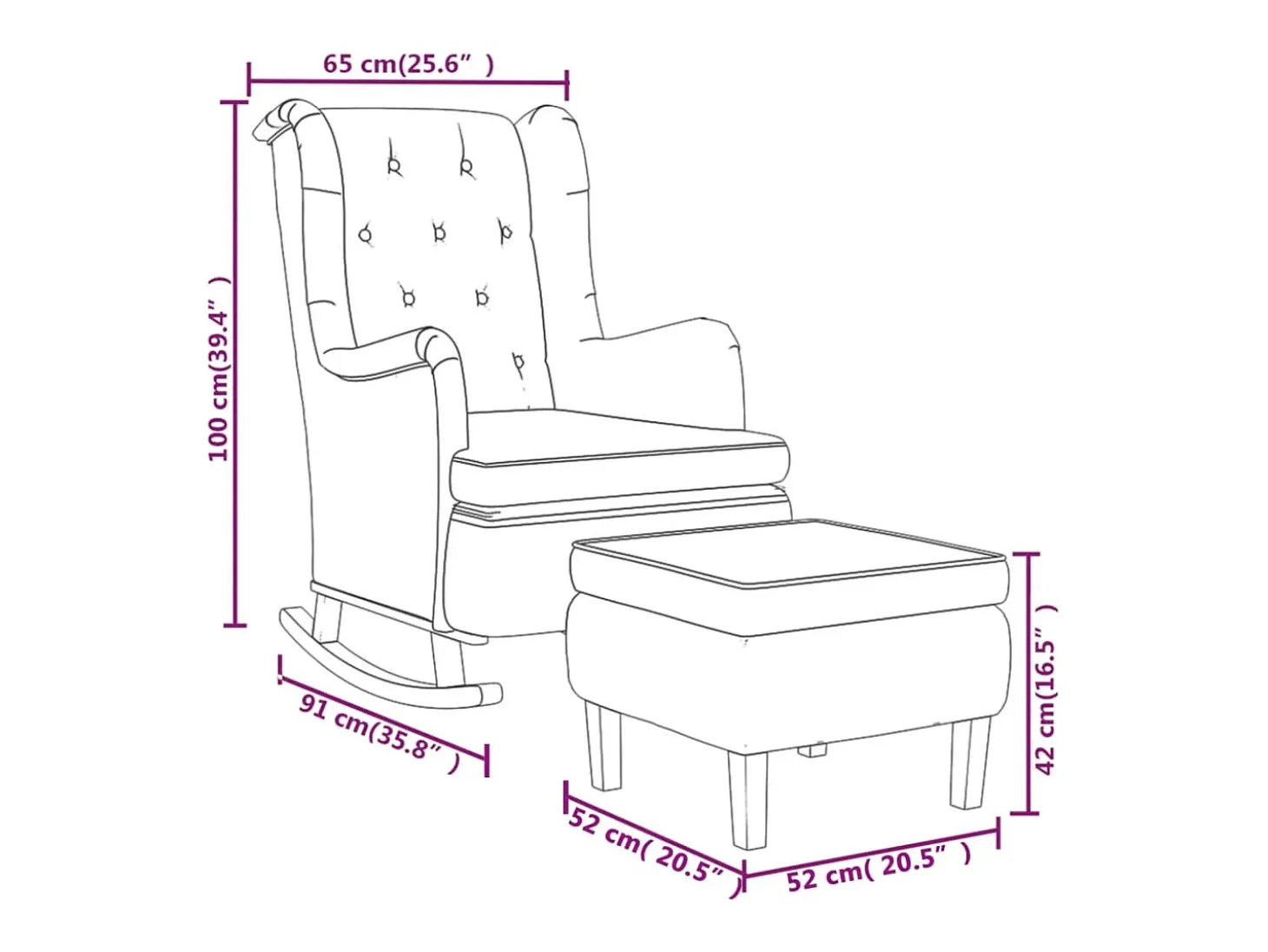 Poltrona | Cadeira Relax de baloiço com banco tecido cor creme SHL620223