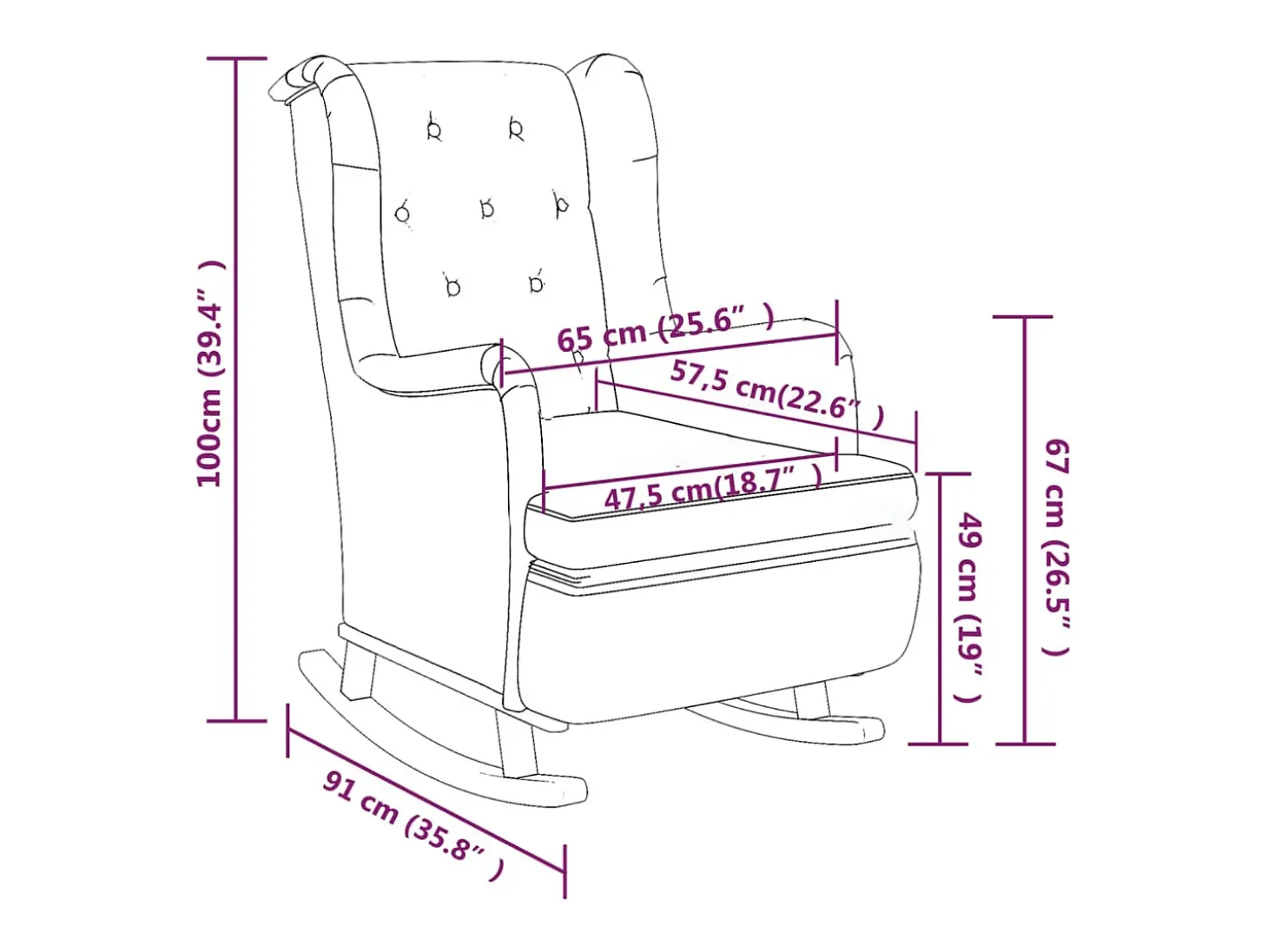 Poltrona | Cadeira Relax de baloiço com banco tecido cor creme SHL620223