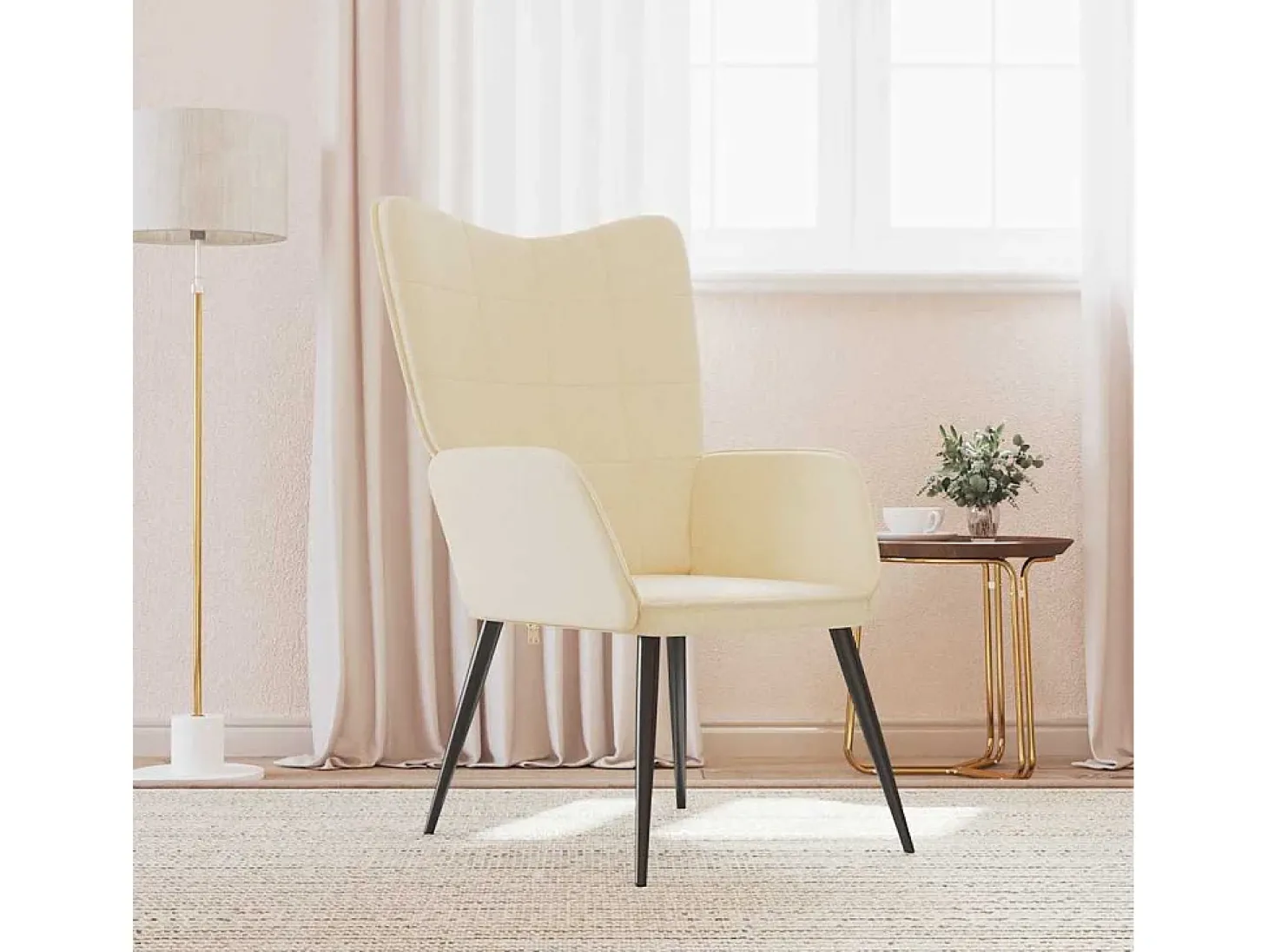 Poltrona | Cadeira Relax tecido cor creme SHL680319
