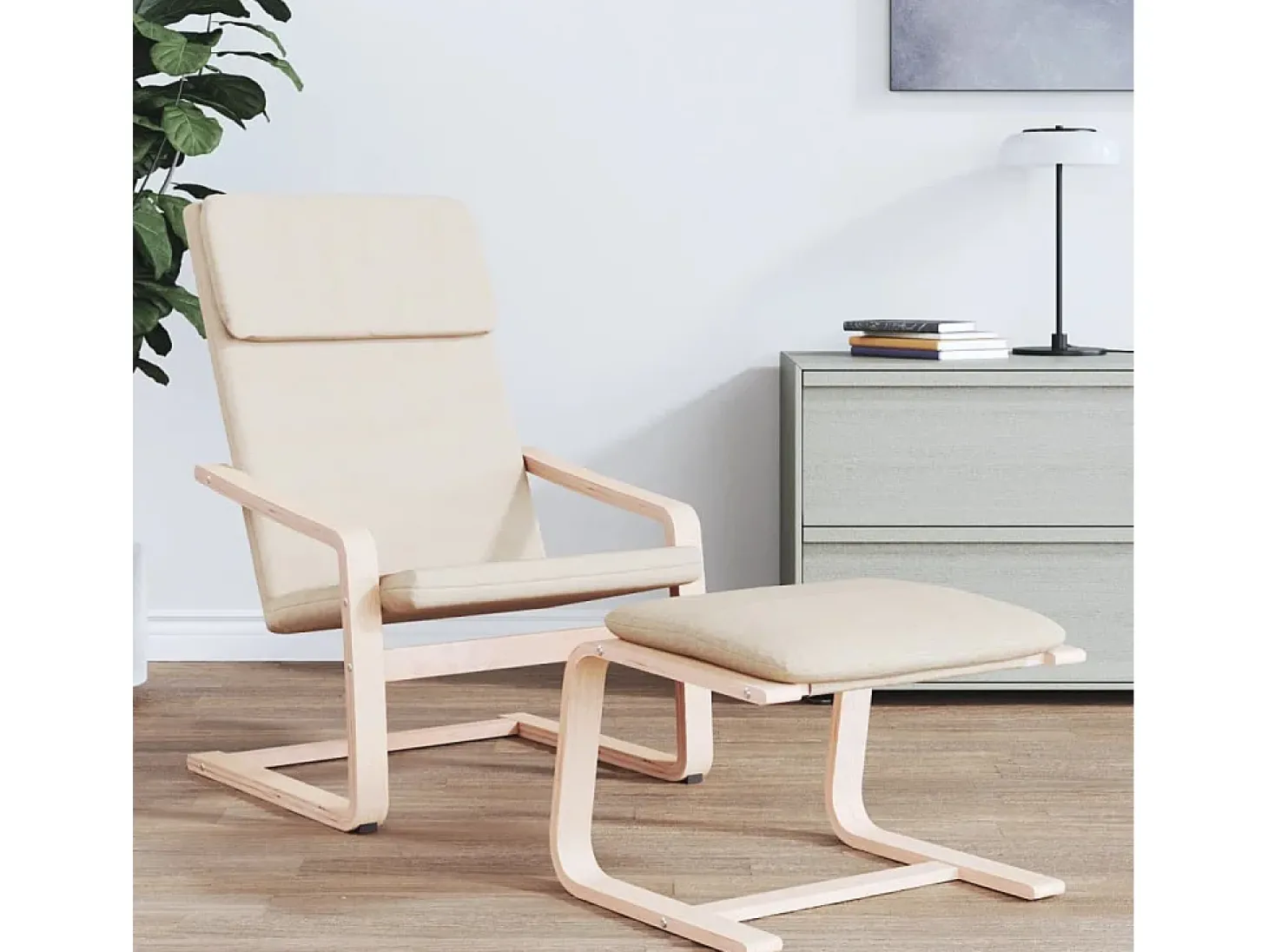 Poltrona | Cadeira Relax tecido cor creme SHL883802