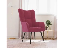 Poltrona | Cadeira Relax veludo vermelho tinto SHL45355