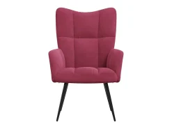 Poltrona | Cadeira Relax veludo vermelho tinto SHL45355