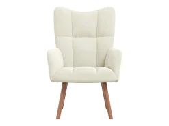 Poltrona | Cadeira Relax veludo branco nata SHL43835