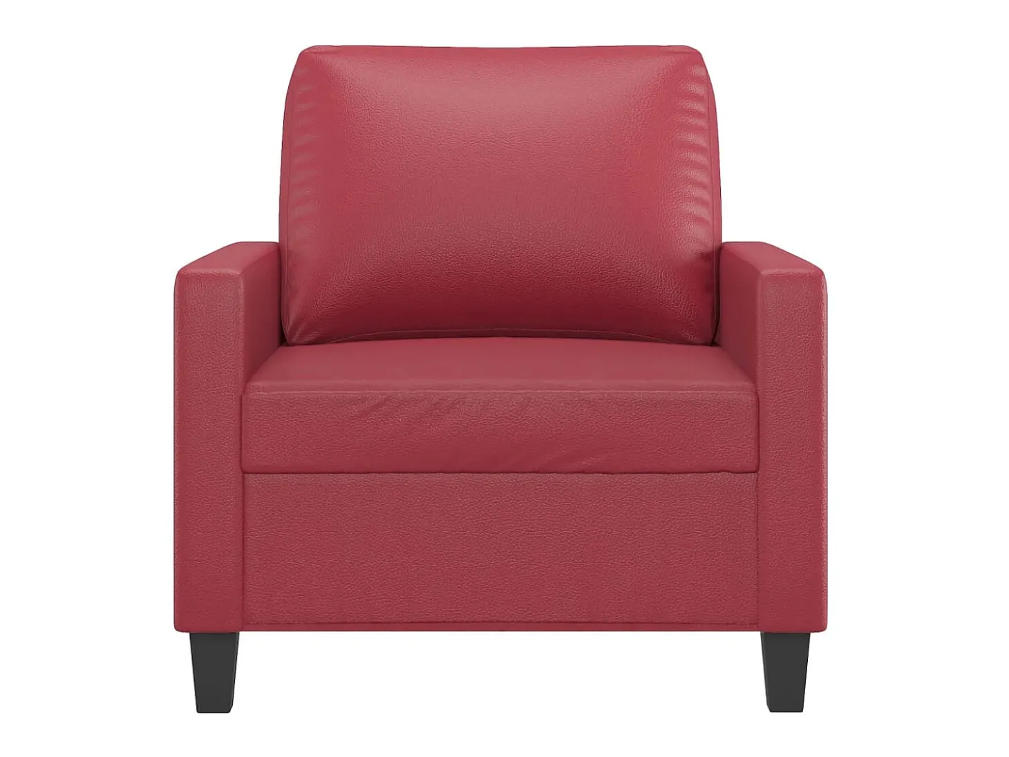 Poltrona 60 cm couro artificial vermelho tinto PT620652
