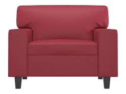 Poltrona 60 cm couro artificial vermelho tinto PT636821