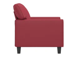 Poltrona 60 cm couro artificial vermelho tinto PT636821