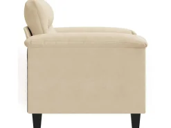 Poltrona 60 cm tecido de microfibra cor creme