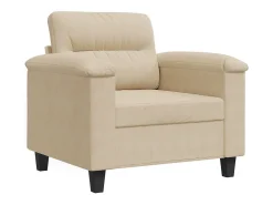 Poltrona 60 cm tecido de microfibra cor creme