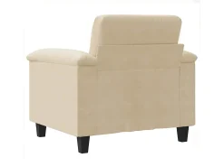Poltrona 60 cm tecido de microfibra cor creme