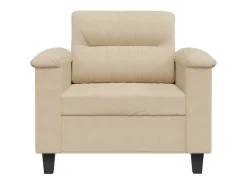 Poltrona 60 cm tecido de microfibra cor creme